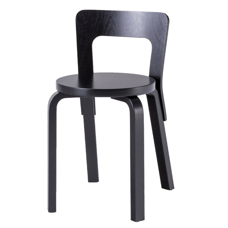 Artek - Chair 65 birch black laquered