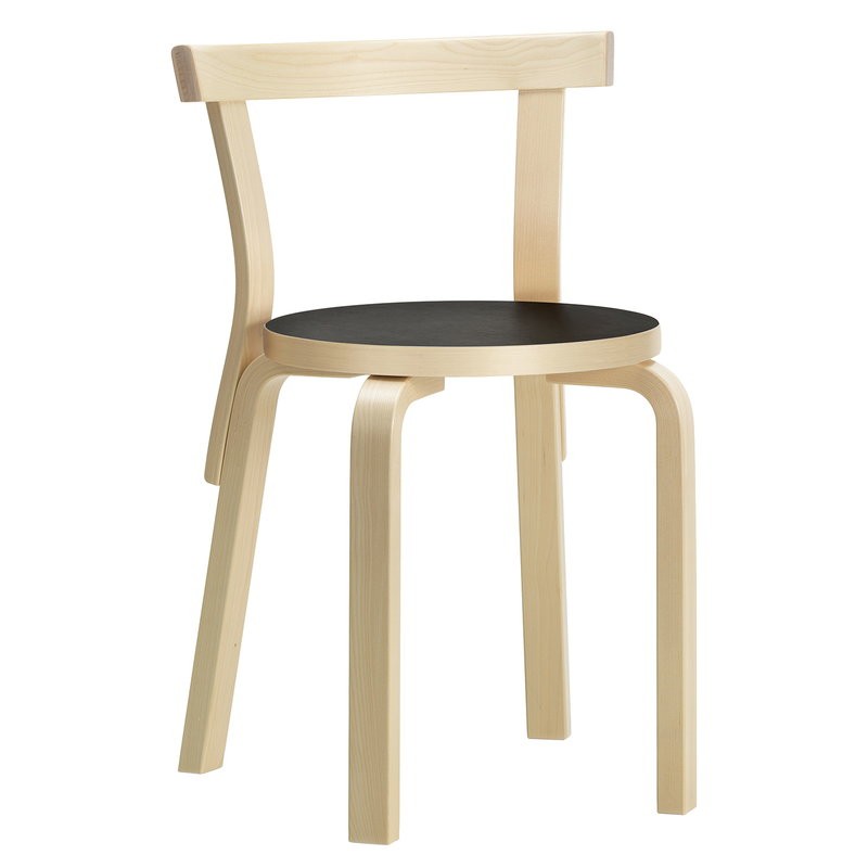 Artek - Chair 68 linoleum black