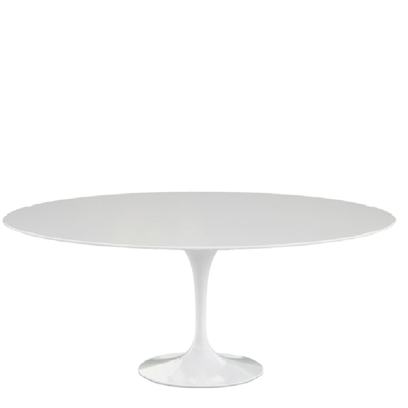 Knoll - Saarinen Tulip L244 oval white table