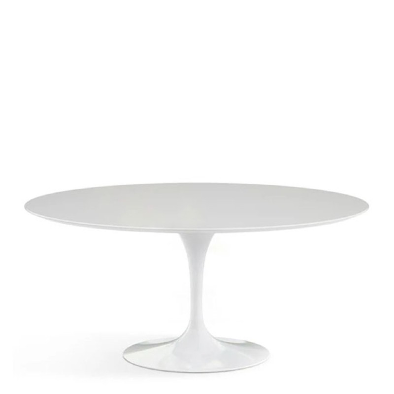 Knoll - Saarinen Tulip L198 oval white table