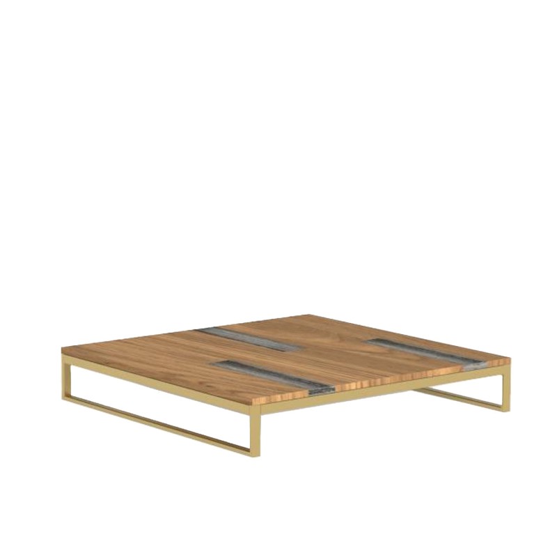 Talenti Casilda gold small table 100x100 Longho Design Palermo