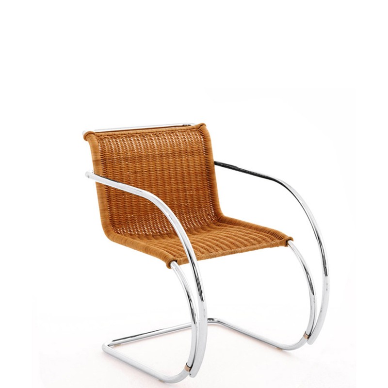 Knoll - MR rattan chair with armrests