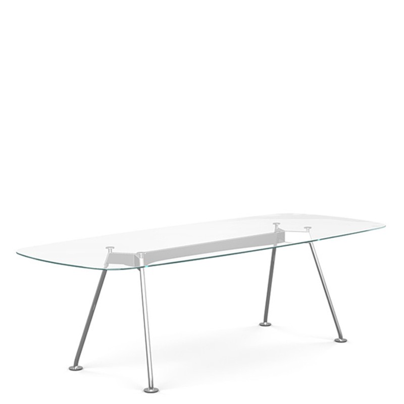 Knoll - Tavolo Grasshopper 240x100 base cromata longho design palermo