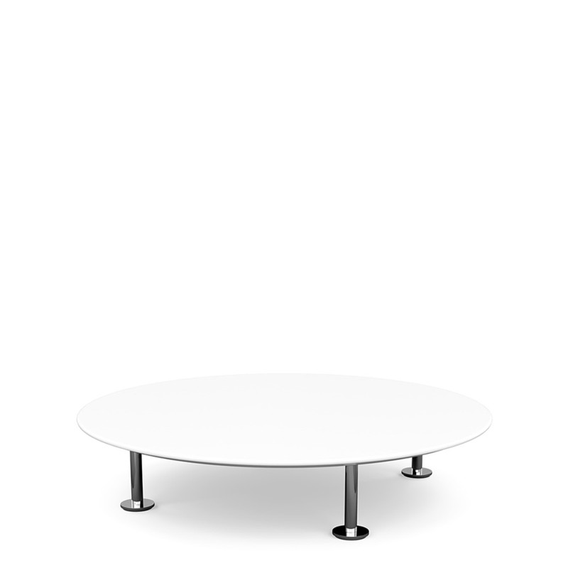 Knoll - Tavolino Grasshopper d100 base cromata Longho Design Palermo