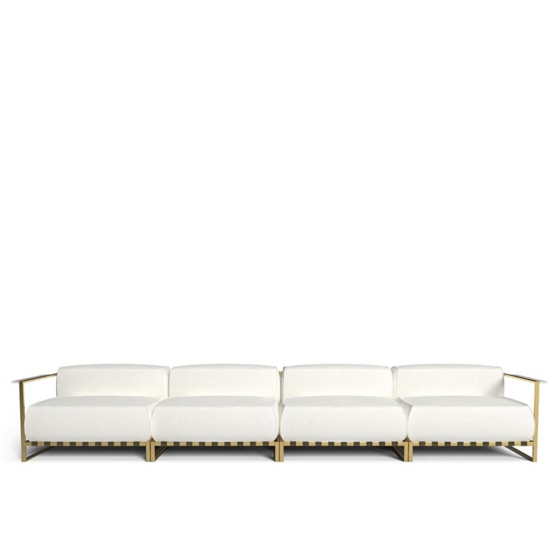 Talenti Casilda modular gold white sofa Longho Design Palermo