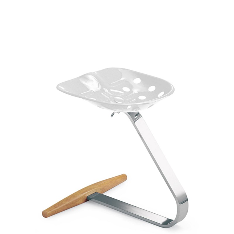 Zanotta - Mezzadro white stool