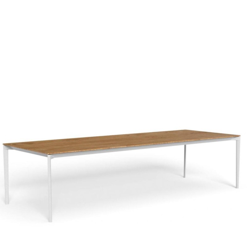 Talenti - Leaf accoya wood natural teak dining table 300x110