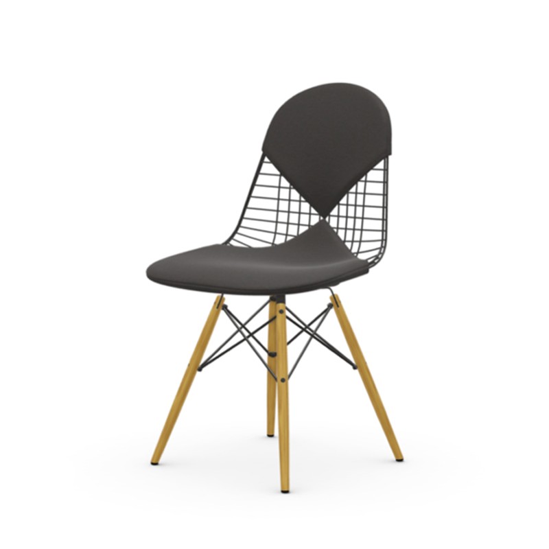 Vitra - Wire Chair DKW 2 golden maple seat and back in fabric