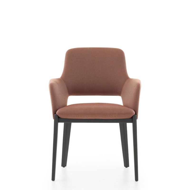 Molteni – Devon chair with armrests and perforated back