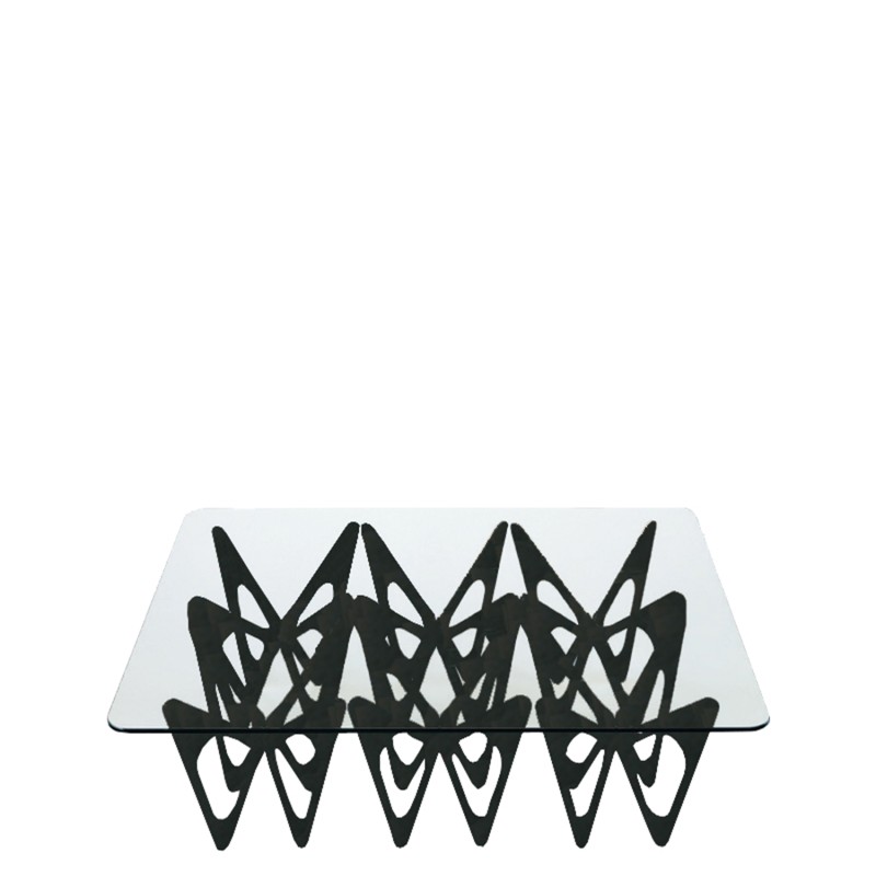 Zanotta - Tavolino rettangolare Butterfly rovere nero Longho Design Palermo