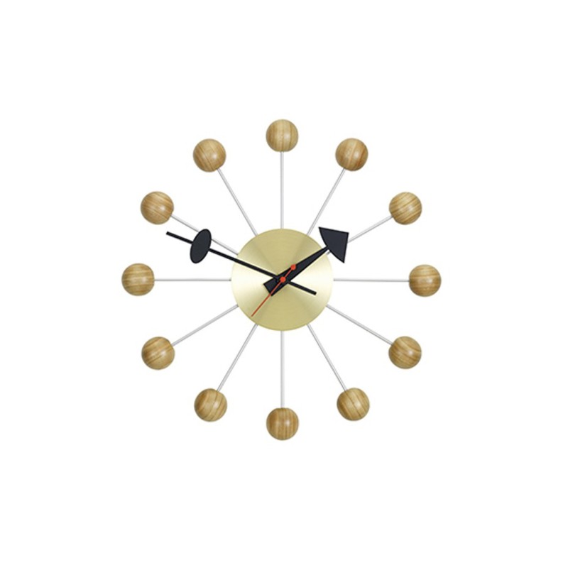 vitra orologio da parete ball clock ciliegio longho design