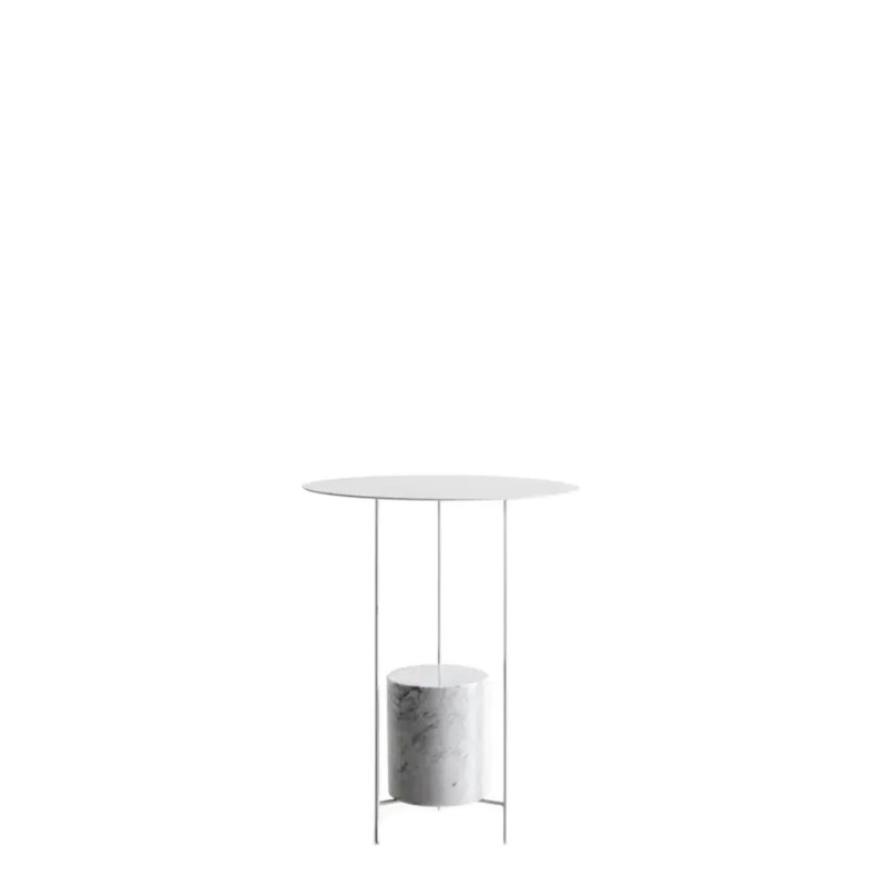 Molteni - Panna Cotta white round coffee table D40 H50