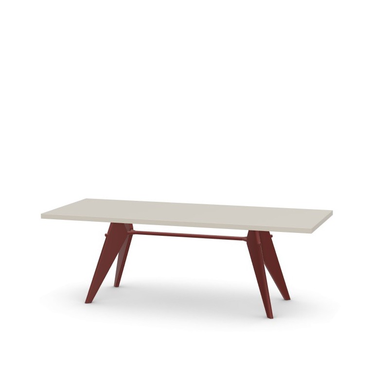 Vitra Tavolo Prouve EM Table L220 HPL avorio longho design palermo