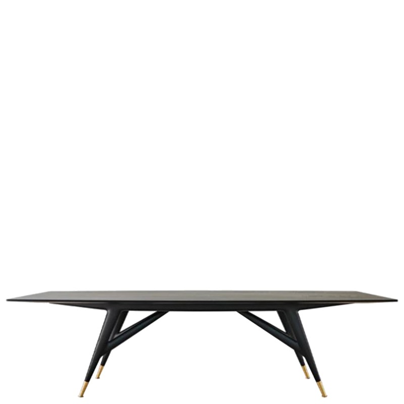 Molteni –  D.859.1 Gio Ponti ash stained black table 360x112