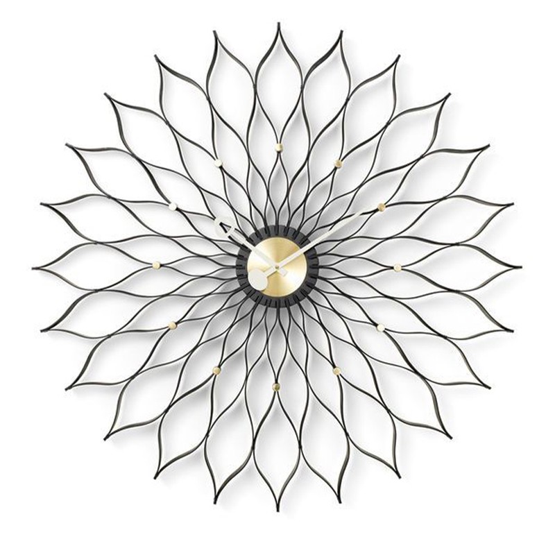 Vitra - Wall clock Sunflower Clock black brass