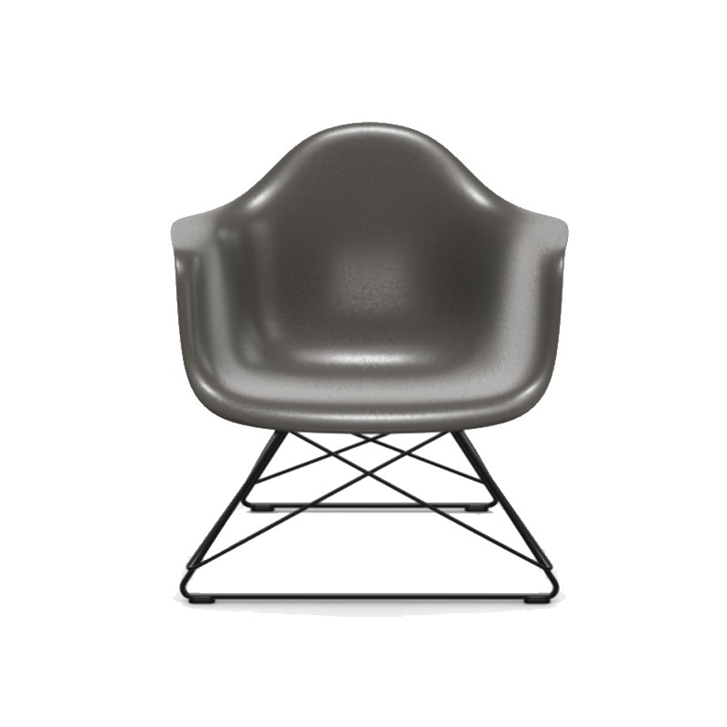 Vitra - Eames Fiberglass Armchair LAR Elephant Hide Grey black base