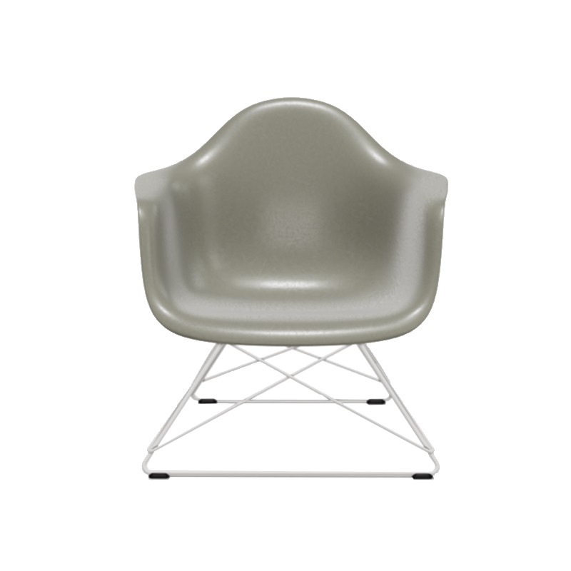 Vitra - Eames Fiberglass Armchair LAR Raw Umber white base