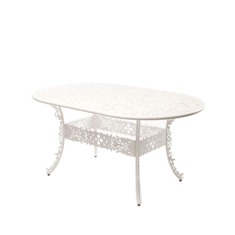 Seletti - Industry Collection aluminium oval table white