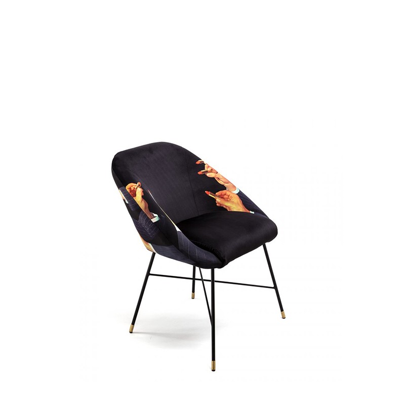 Seletti - Black Lipsticks padded chair