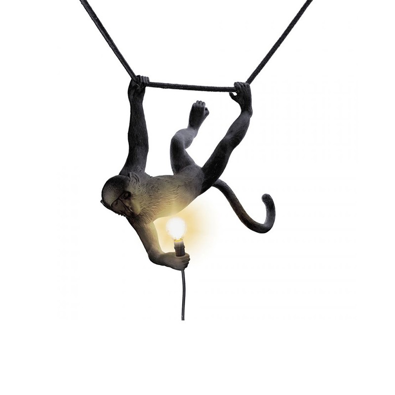 Seletti Sospensione The Monkey Lamp Swing Nero Longho Design Palermo 1
