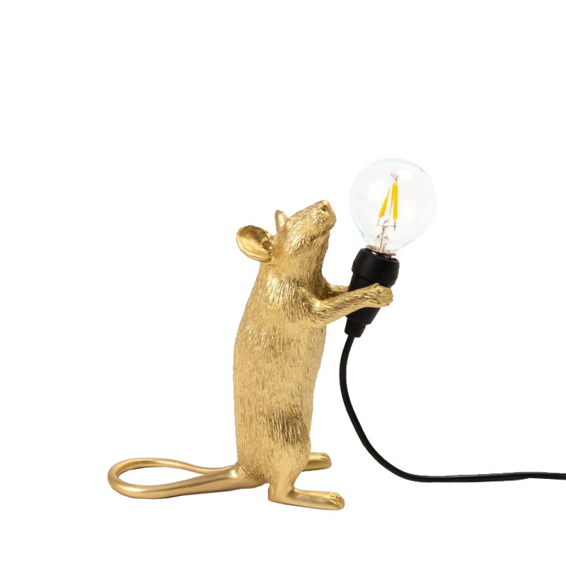 Seletti - Mouse Lamp Step Gold table lamp USB