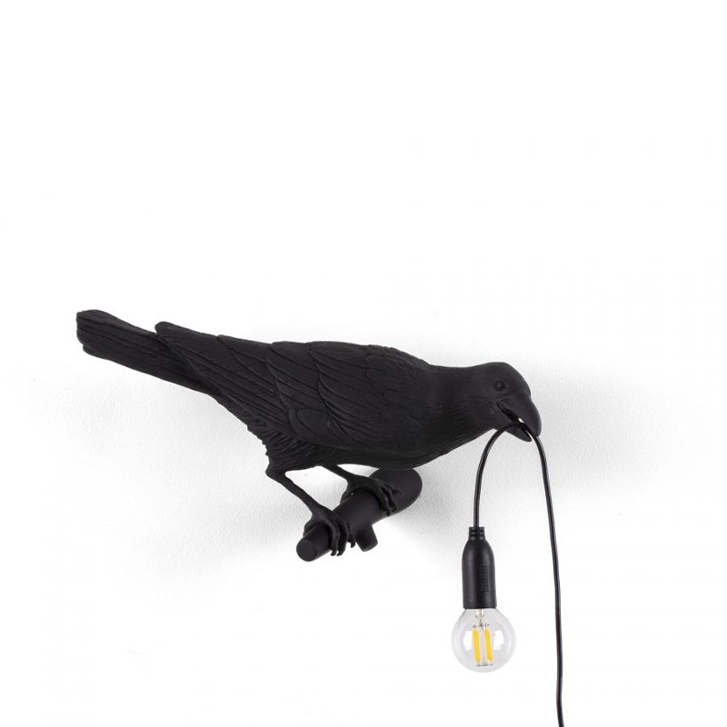 Seletti - Bird Lamp Looking Right Black indoor