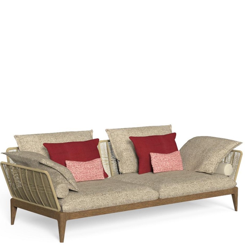 Talenti Cruise Teak teak mambo taupe 3 seater sofa Longho Design Palermo