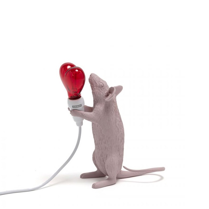 Seletti - Lampada da tavolo Mouse Lamp Love Edition USB longho design palermo