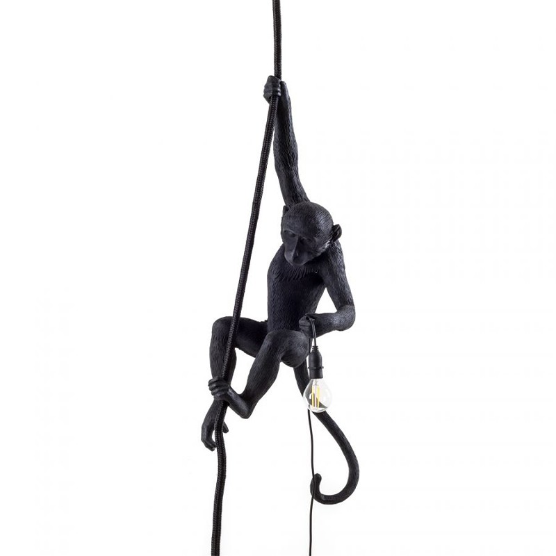 Seletti - The Monkey Lamp Ceiling black suspension lamp