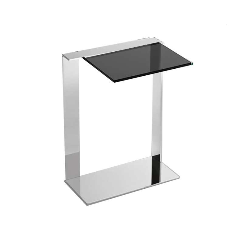 Tonelli - Tavolino Joliet h50 struttura cromata top vetro fumè