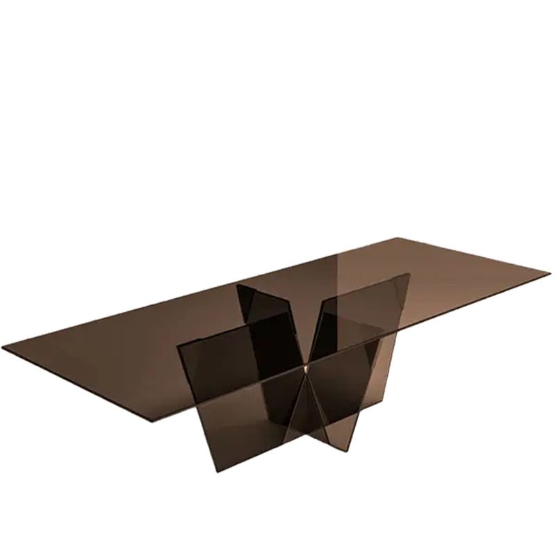 Tonelli - Crossover table bronze glass 300x130