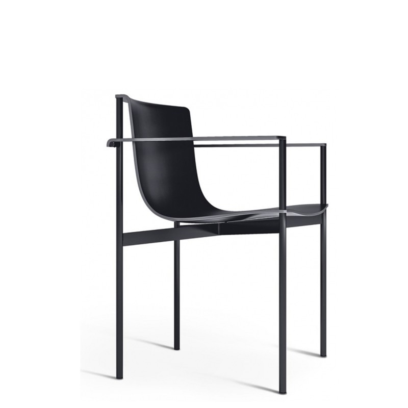 LEMA  - Ombra chair with armrests in leather Basic