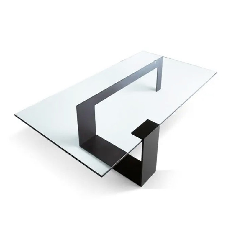 Tonelli - Plinsky small table 150x80 black trasparent glass