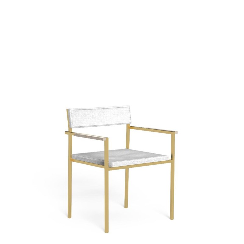 Talenti - Casilda gold white dining armchair