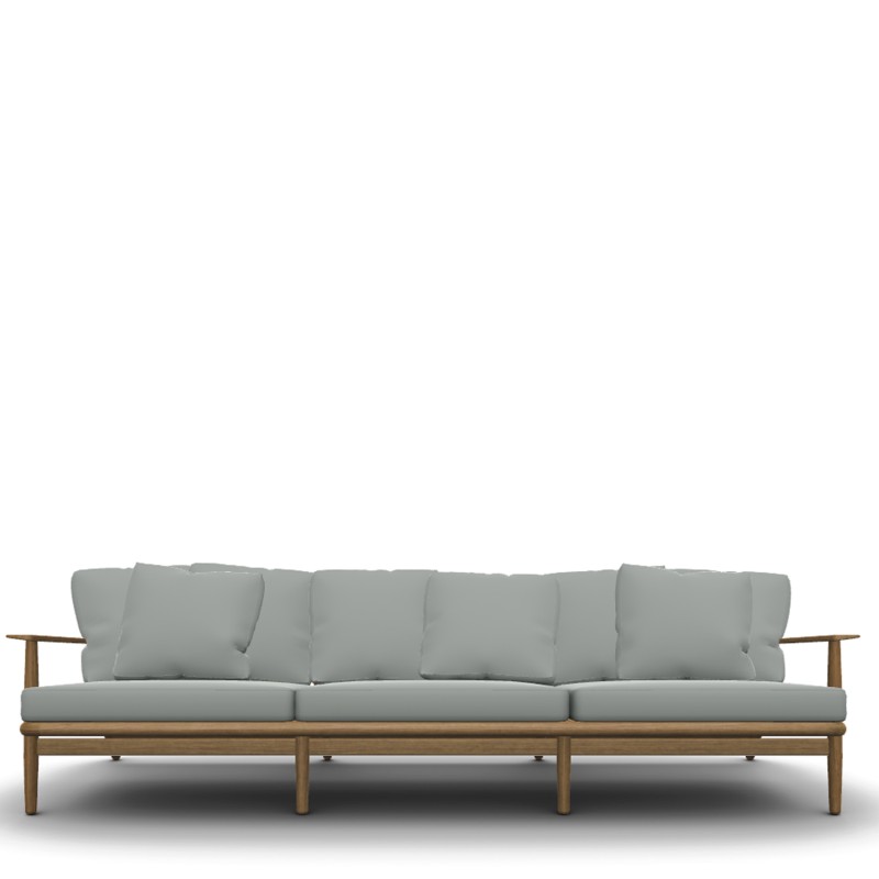 Roda - Levante sofa 103 with deco cushions Oxford fabric