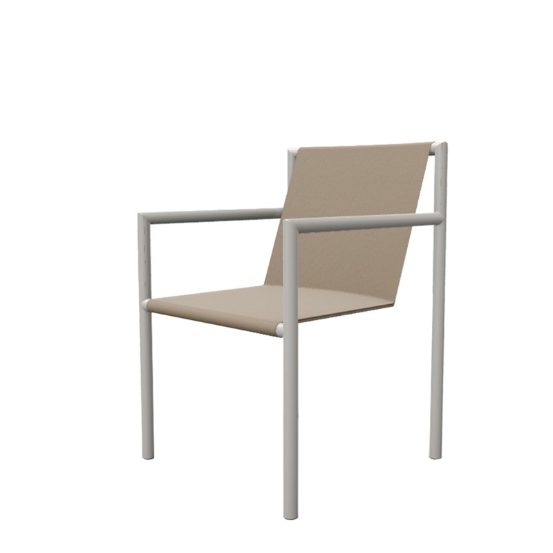 Roda - Plein Air metal milk/sand armchair 059