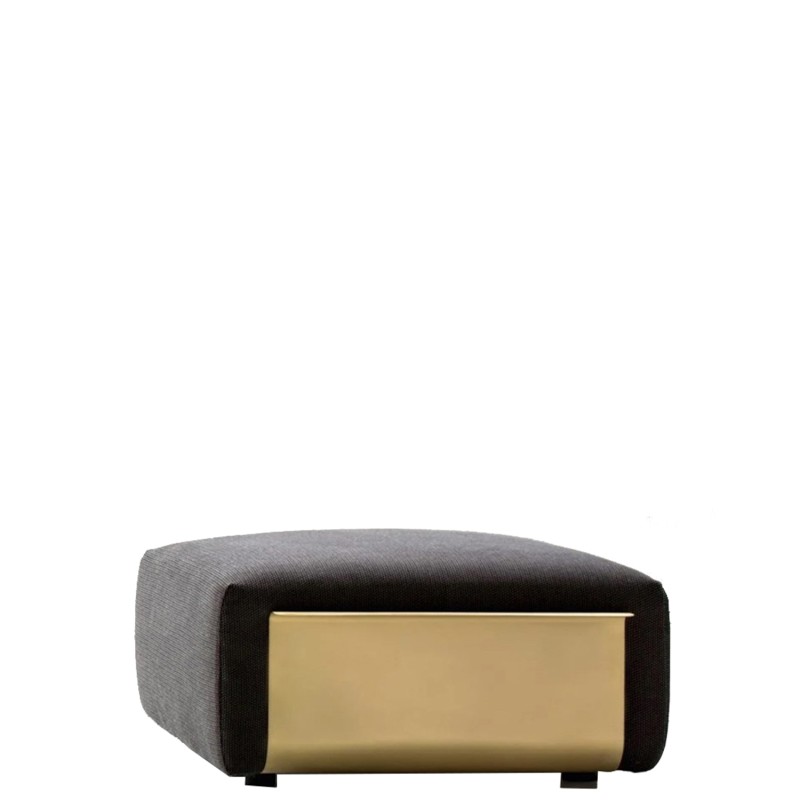 De Castelli - Loom pouf in brushed brass