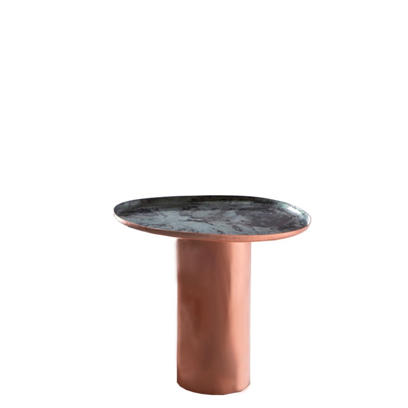 De Castelli – Drops 52 coffee table with copper base and DeNuance forest top