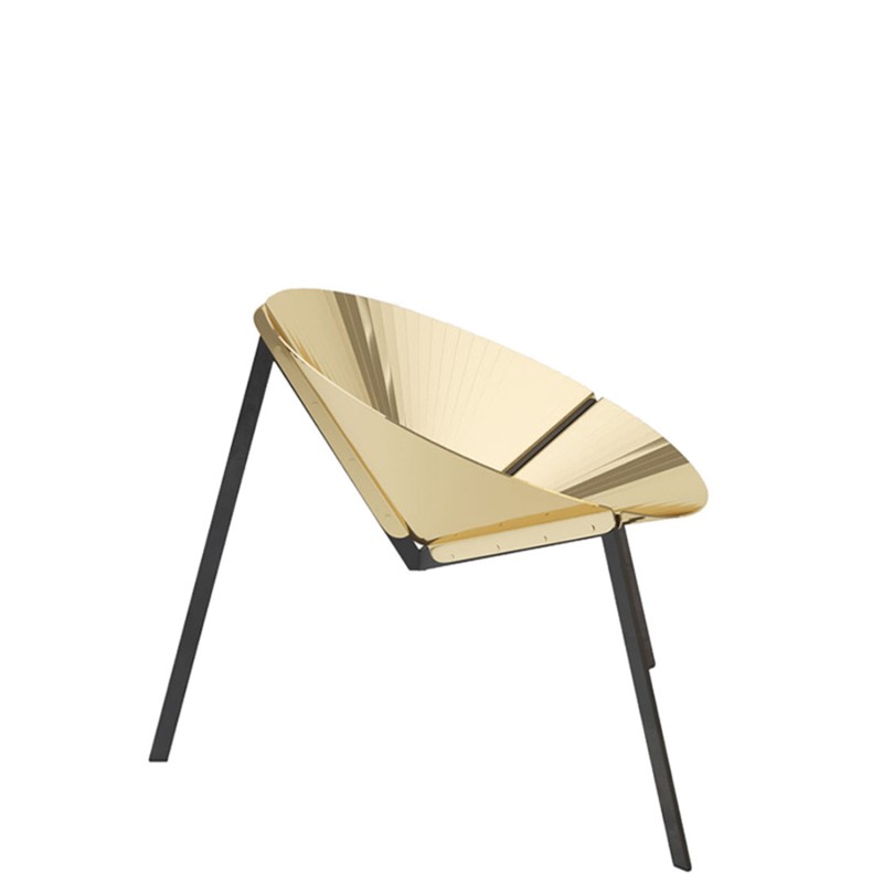 De Castelli - Pensando ad Acapulco polished brass armchair