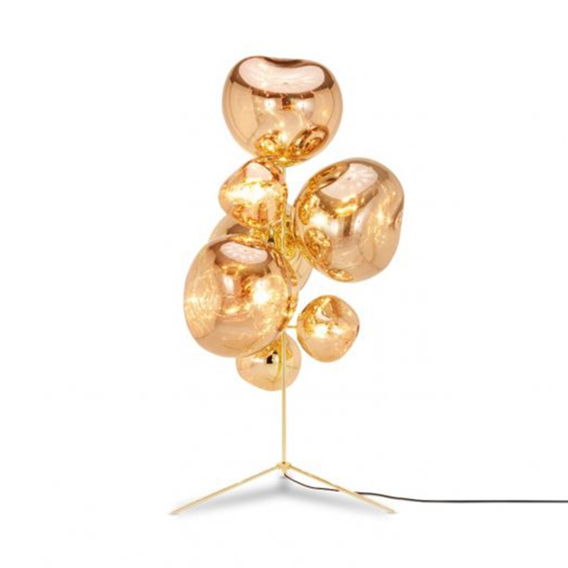 Tom Dixon Melt stand chandelier gold Longho Design Palermo