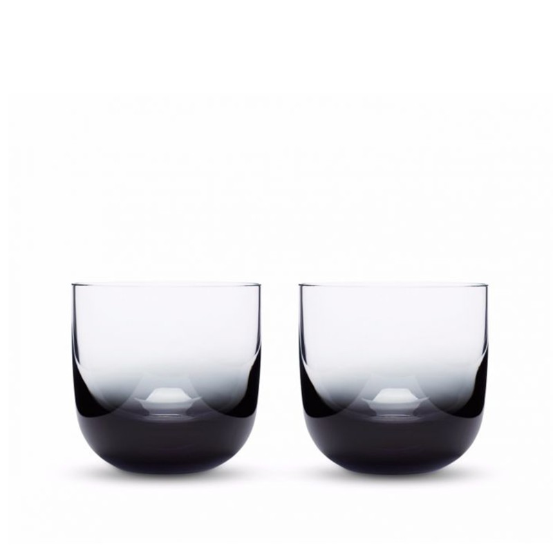 Tom Dixon - Bicchiere whiskey Tank nero x2 longho design palermo