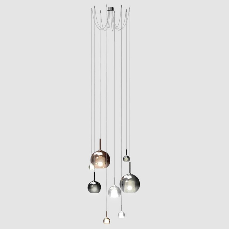 Penta light - Lampada a sospensione Glo Big Cluster 3A longho design palermo