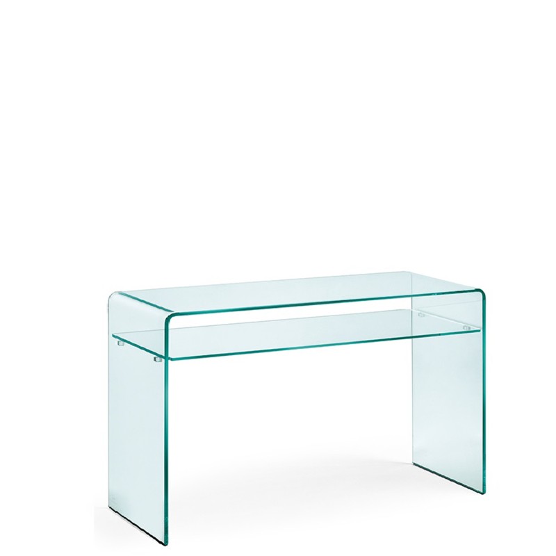 Fiam – Rialto Consolle with glass shelf in transparent glass L120