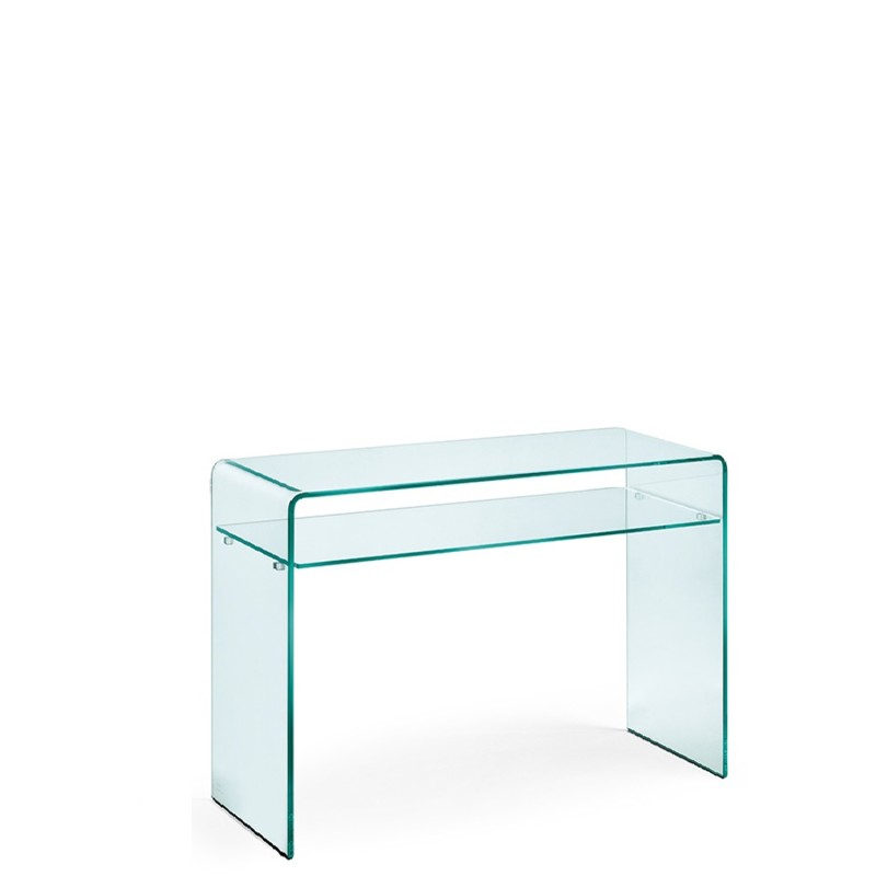 Fiam – Rialto Consolle with glass shelf in transparent glass L100