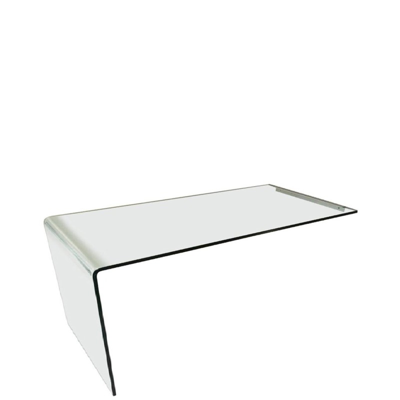 Fiam – Rialto L wall mounted desk in transparent glass 140x70