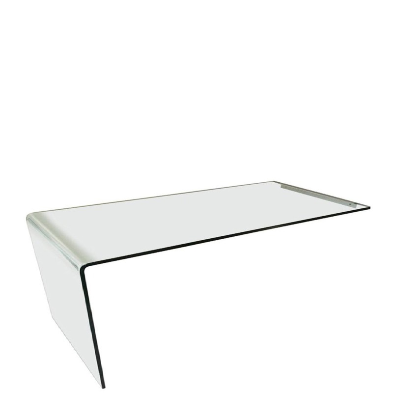 Fiam – Rialto L wall mounted desk in transparent glass 160x70