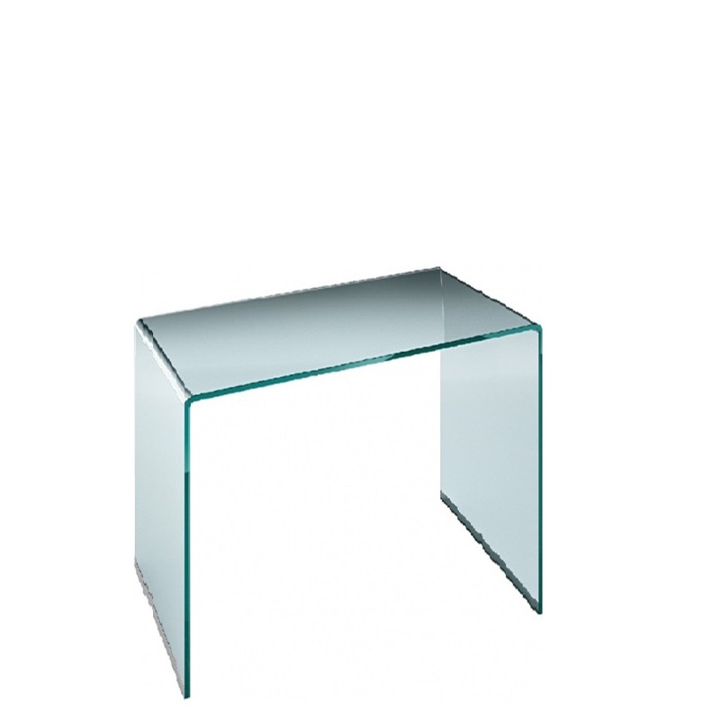 Fiam – Rialto Desk in transparent glass 100x60