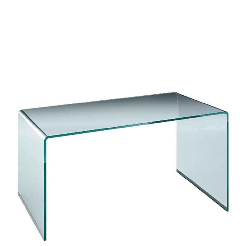 Fiam – Scrivania Rialto in vetro trasparente 140x70 Longho Design Palermo
