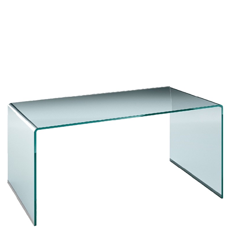 Fiam – Scrivania Rialto in vetro trasparente 160x70 Longho Design Palermo