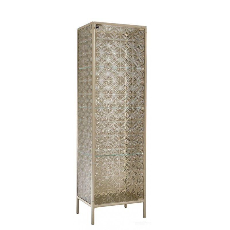 Fiam – Echo Showcase champagne profiles and doors in fused bronze glass 53x41